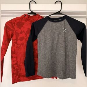 Boys Active Long Sleeve Tops Bundle | Under Armour + Crewcuts | Fits Youth S–M